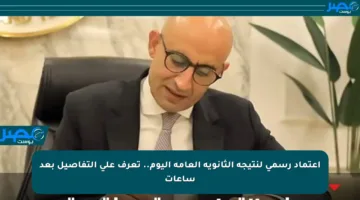 اعتماد رسمي لنتيجة الثانوية العامة اليوم.. تعرف على التفاصيل بعد ساعات